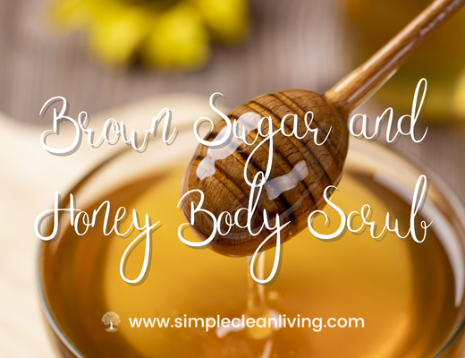 Brown Sugar and Honey Body Scrub Blog Post- Picture of a bowl of honey with a dipper