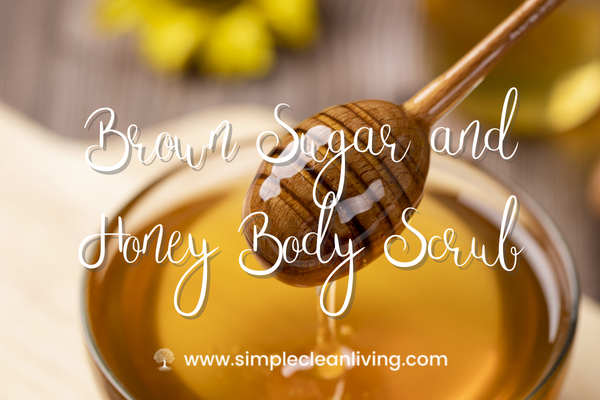 Brown Sugar and Honey Body Scrub Blog Post- Picture of a bowl of honey with a dipper