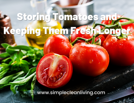 Storing tomatoes and keeping them fresh longer blog post- A picture of a bunch of vine ripened tomatoes