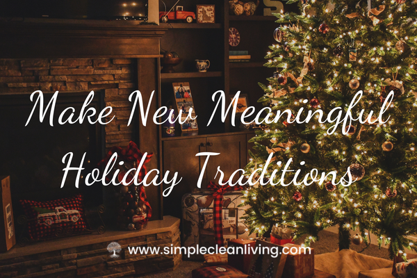 Make New Meaningful Holiday Traditions Blog post- A picture of a living room decorated for the holidays