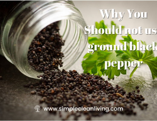 Why You Should Not Use Ground Black Pepper blog post- A picture of a bottle of peppercorns