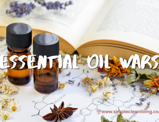 Essential oils blog post with pictures of essential oil bottles