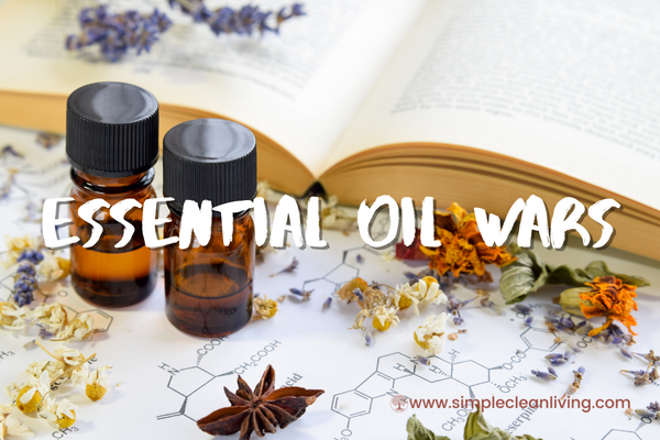 Essential oils blog post with pictures of essential oil bottles