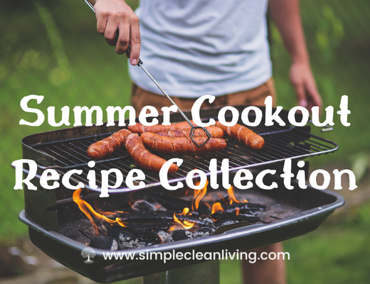 Summer cookout recipe collection blog post with a picture of a man grilling meat