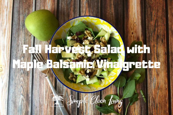 a bowl with fall harvest salad