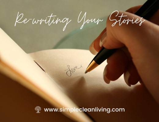 Re-Writing Your Stories-Picture of a person writing in an open journal with a pen