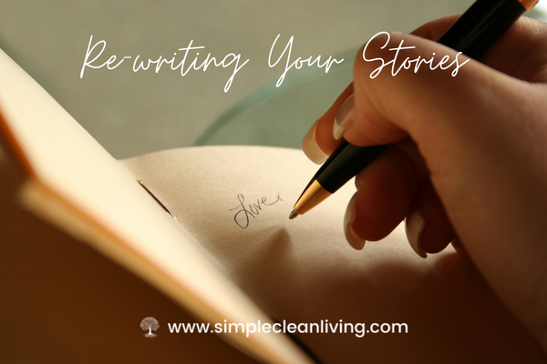 Re-Writing Your Stories-Picture of a person writing in an open journal with a pen