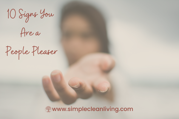 10 Signs You Are a People Pleaser- Picture of a woman reaching out her hand