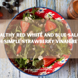 Bowl filled with healthy red white and blue salad