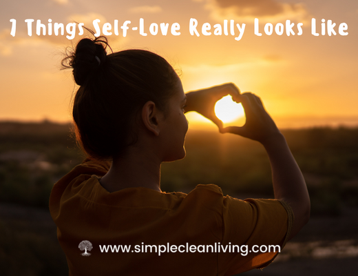 7 Things Self-Love Really Looks Like Blog Post- Picture of a holding up her hands in the shape of a heart