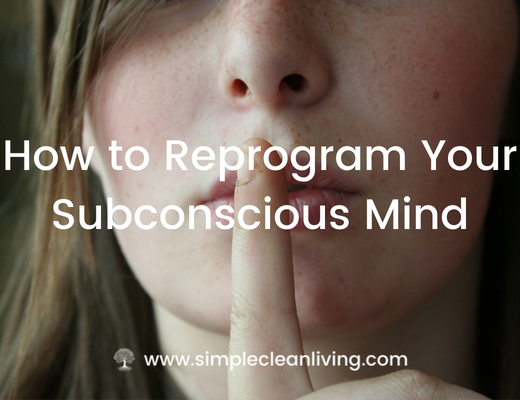 How to reprogram your subconscious mind blog post- picture of woman holding her finger to her lips