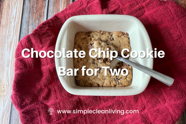 Chocolate Chip Cookie Bar for Two